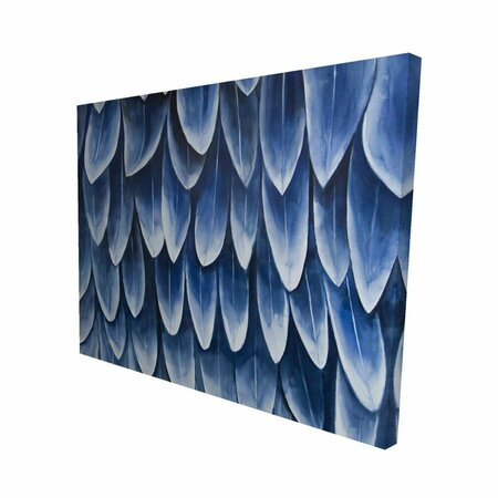 FONDO 16 x 20 in. Plumage Blue-Print on Canvas FO2792398